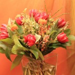 rotes Tulpenbukett